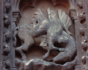 Chartres Cathedral's Fall of Lucifer, taken from Web