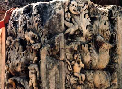 Ephesian Heads Stone, used in background of collage