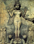 The Queen of the Night (Demon Queen Lilith), terracotta from Southern Iraq circa 1800 BC, scanned-in from a postcard purchased at the British Museum in London, England